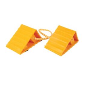 Wheel Chock Plastic With Rubber Mat
