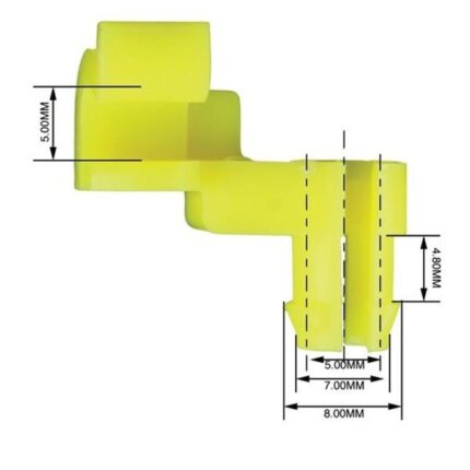 Panel Clip Left Hand(Rod)5mm(10)Yellow