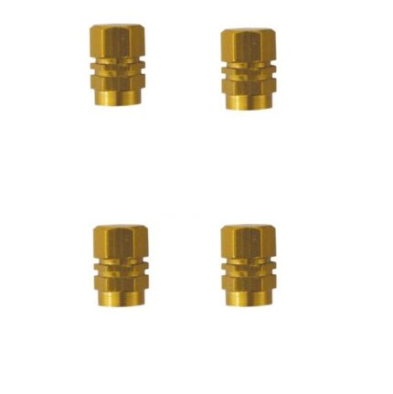 Valve Cap Set 4 Piece Blister Gold