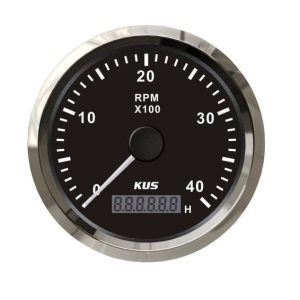 Tacho Meter 6000Rpm 85mm Black Face With