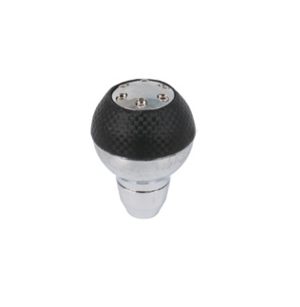 Black/Silver Round Gear Knob With Holes
