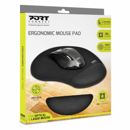 Port Ergonomic Gel Mouse Pad – Black