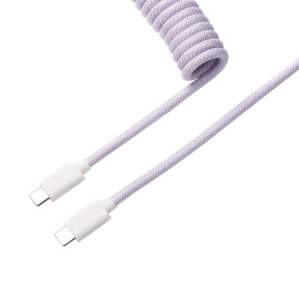 Keychron Coiled Aviator Cable – Light Purple/Straight