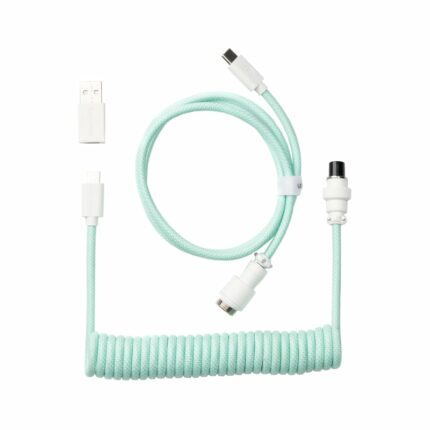 Keychron Coiled Aviator Cable – Mint/Straight