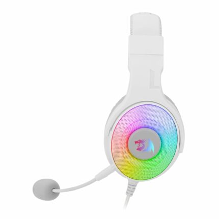 Redragon Over-Ear Pandora Usb (Power Only)|Aux (Mic And Headset) Rgb Gaming Headset – White