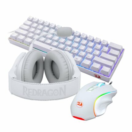 Redragon 3In1 Ms|Hs|Kb Wired Combo – White