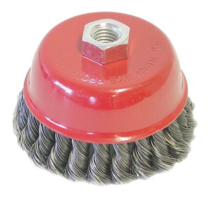 Cup Brush Knotted 100mm M14X2