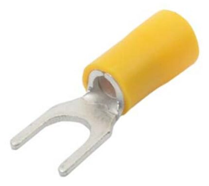 Yellow Fork Terminal 6 4mm10 Pieces