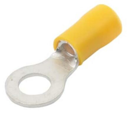 Yellow Ring Terminal 6 4mm10 Pieces