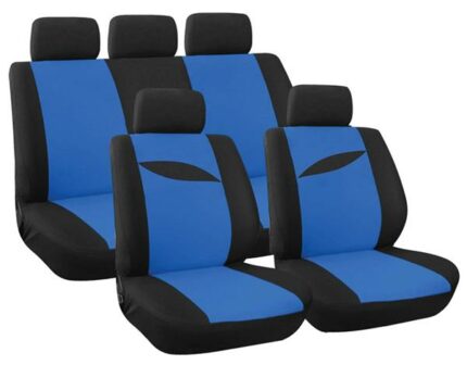 Seat Cover 9 Piece Blue Leaf