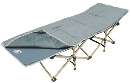 Camping Bed Grey 190X67X36cm 150Kg