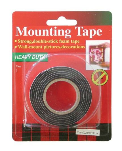 Double Sided Tape Black 2mmx20mmx1Md