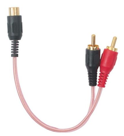 Rca Cable Clear Pink 2 Male 1 Female