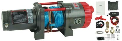 3500Lb 12V Winchwith Synthenic Rope