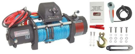 9500Lb 12V Winch With Sythnetic Rope