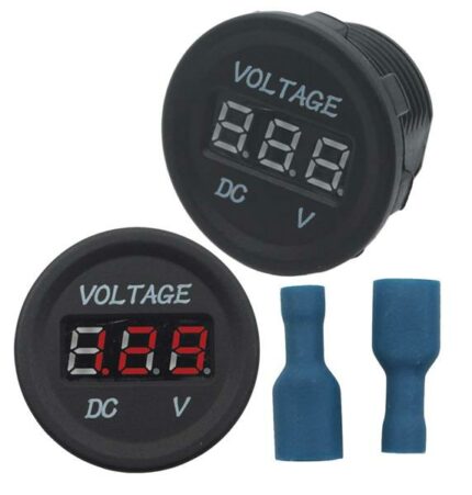 Voltage Gauge 6-28V Red Words