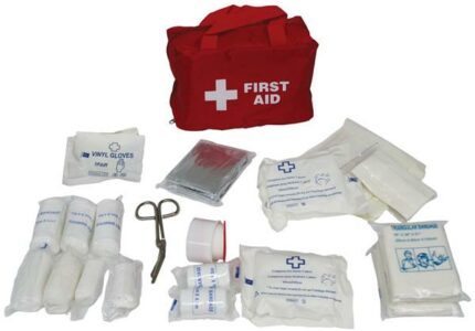 First Aid Kit 38 Piece Red Zip Bag