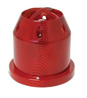 Air Filter With Shield Solid Red Carbon Fibre Look