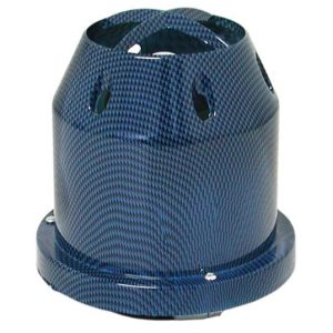 Air Filter With Shield Solid Carbon/Blue