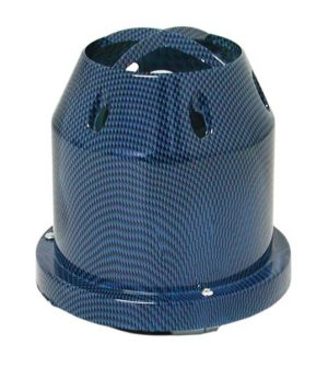 Air Filter With Shield Solid Carbon/Blue