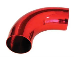 Induction Pipe 90 Degree - 76mm Red