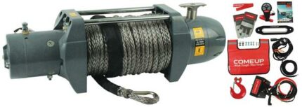 9500Lb 12V Come-Up Winch With Syth.Rope