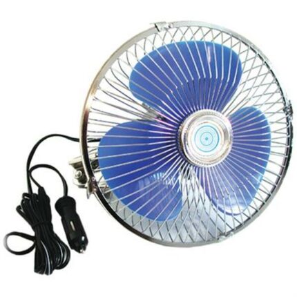 8 Inch(203mm) 24V Oscillating Fan With 60 Wire Grill & Cigarette Lighter Plug