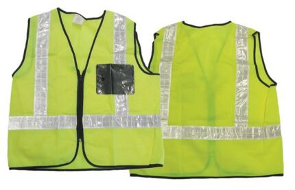 Safety Jacket Yellow Zip-Up 67X62cm