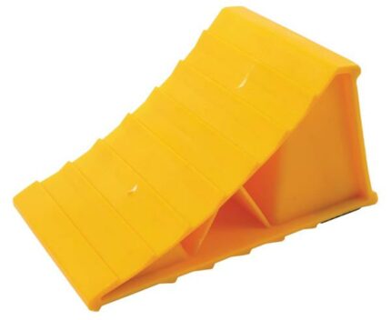 Wheel Chock Plastic With Rubber Mat
