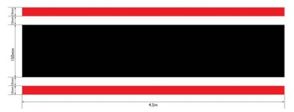 Racing Strips Black/Red 20cmx4.5M