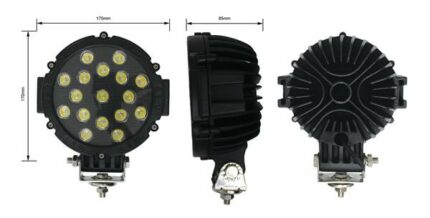 Spot Lamp Led 51W(17X3W) 10-30V 3100Lm