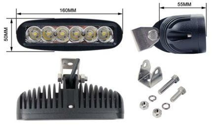 Spot Lamp Led 6X3W 10-30V 875Lm