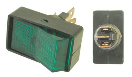 Rocker Switch Green Flash Mount