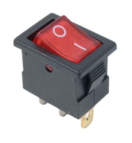 Rocker Switch Mini Red On-Off 12V