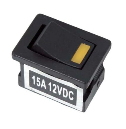 Rocker Switch Mini Amber Led 12V