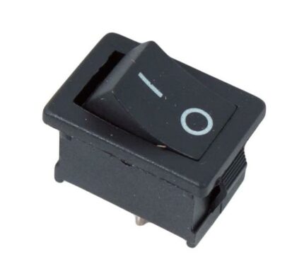 Rocker Switch Black On-Off 2P