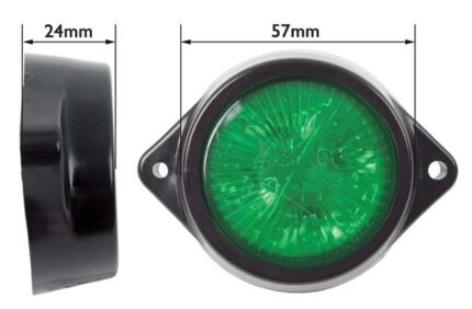 Led Marker Lamp Green 4Led 10-30V